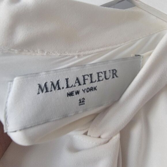 MM.lafleur women's The Adelaide Dress size 12 colorblock twist neck sleeveless - Picture 7 of 8